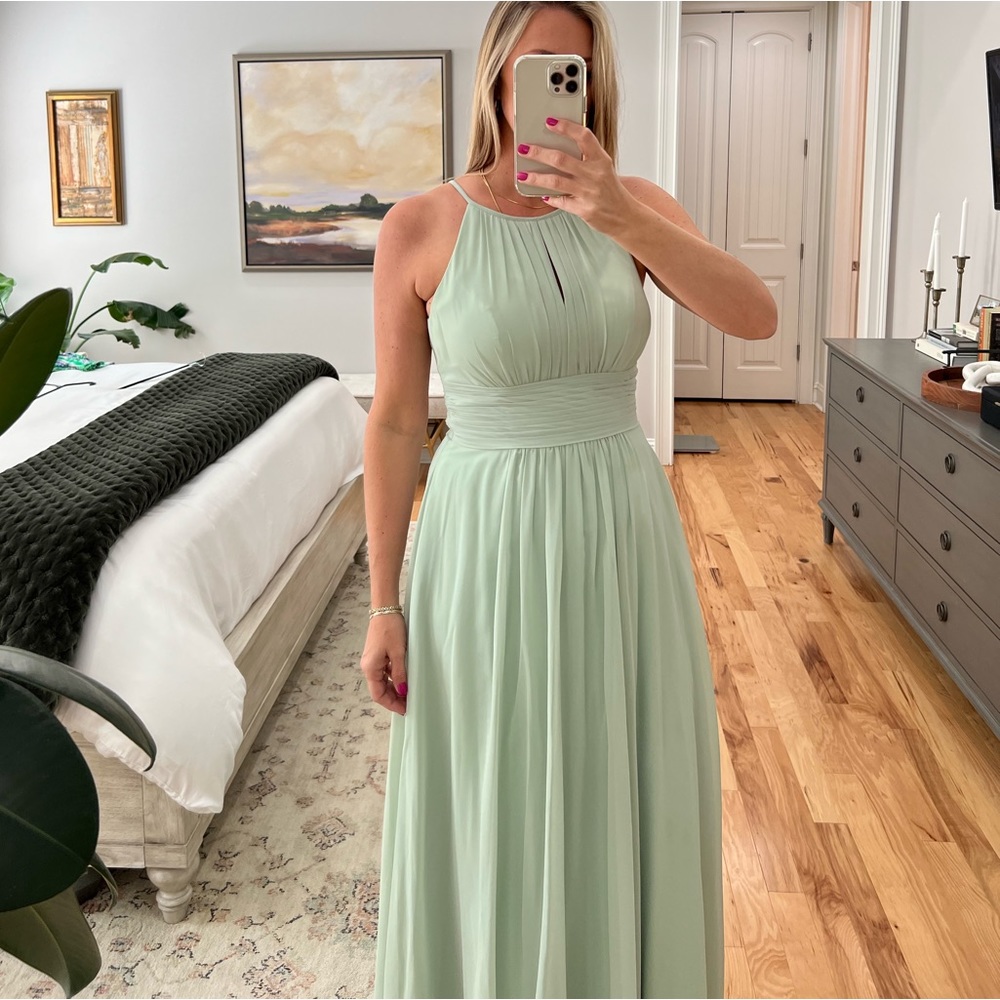 Azazie Bridesmaid Dress.  Size 10.  Green, sage color